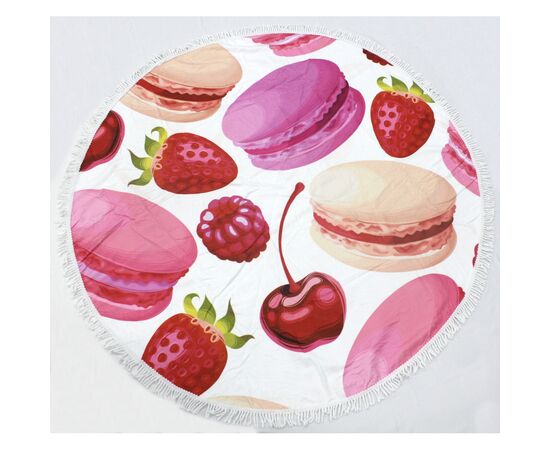 Полотенце MirSon пляжное №5075 Summer Time Fruit Macaroons 150x150 см (2200003947830), изображение 2 Полотенце MirSon пляжное №5075 Summer Time Fruit Macaroons 150x150 см (2200003947830), изображение 2