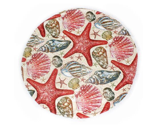 Рушник MirSon пляжний №5078 Summer Time Seashells 150x150 см (2200003947885)