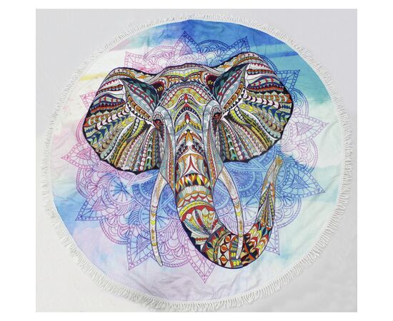 Полотенце MirSon пляжное №5080 Summer Time Elephant 150x150 см (2200003947892), изображение 2