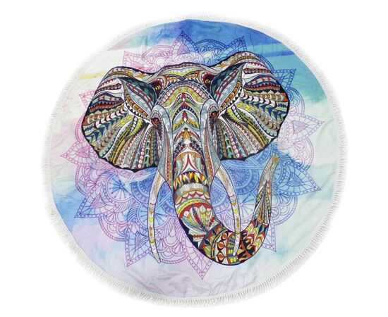 Рушник MirSon пляжний №5080 Summer Time Elephant 150x150 см (2200003947892)