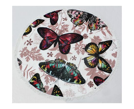 Полотенце MirSon пляжное №5081 Summer Time Butterflies 150x150 см (2200003947908), изображение 2
