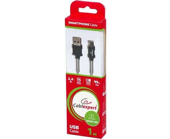 Дата кабель USB 2.0 Micro 5P to AM Cablexpert (CCPB-M-USB-06BK), изображение 3 Дата кабель USB 2.0 Micro 5P to AM Cablexpert (CCPB-M-USB-06BK), изображение 3