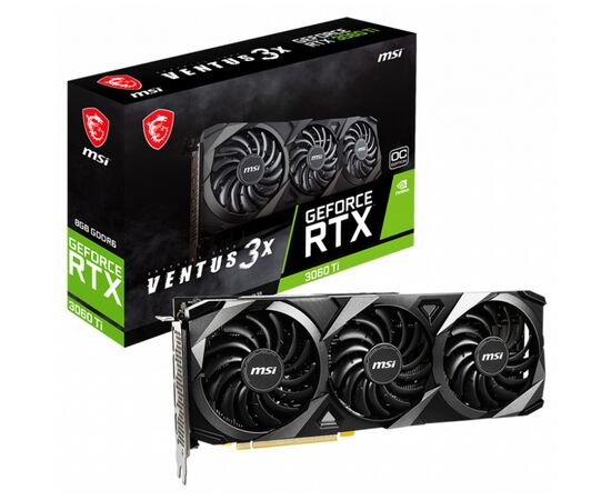 Видеокарта MSI GeForce RTX3060Ti 8Gb VENTUS 3X OC LHR (RTX 3060 Ti VENTUS 3X 8G OC LHR)