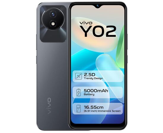 Мобильный телефон Vivo Y02 2/32GB Cosmic Grey