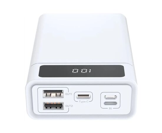 Батарея универсальная Blow 40000mAh, PD/20W, QC/3.0, inp:Micro-USB/USB-C, out:USB-A*2/USB-C, white (PB40AW), изображение 2 Батарея универсальная Blow 40000mAh, PD/20W, QC/3.0, inp:Micro-USB/USB-C, out:USB-A*2/USB-C, white (PB40AW), изображение 2