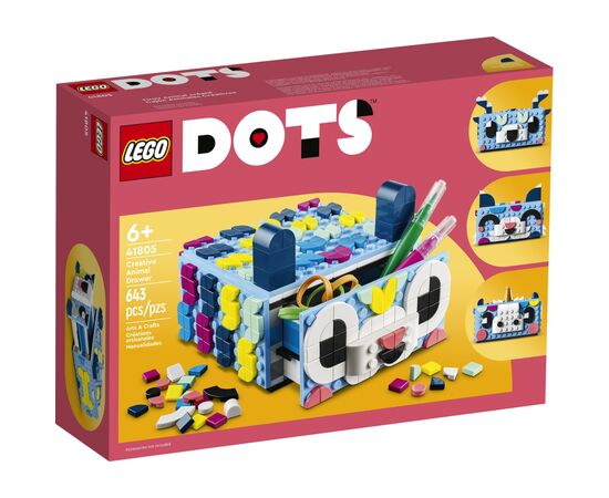 Конструктор LEGO DOTS Креативный ящик «Животные» 643 детали (41805)