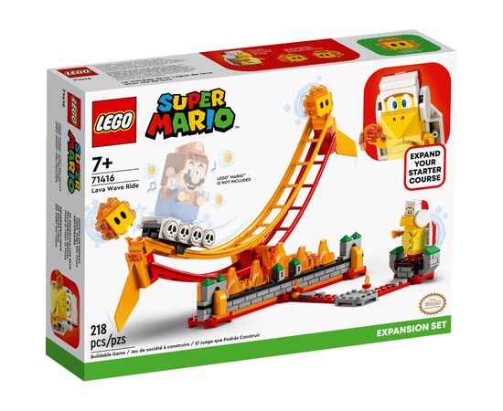 Конструктор LEGO Super Mario Поїздка на лава-хвилі. Додатковий набір 218 деталей (71416)