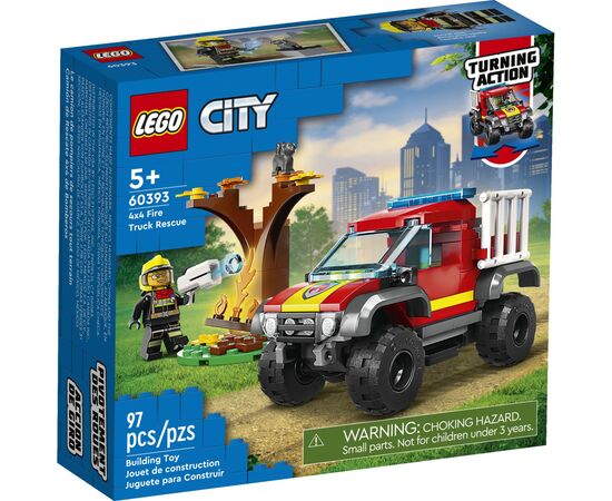 Конструктор LEGO City Пожежно-рятувальний позашляховик 97 деталей (60393)
