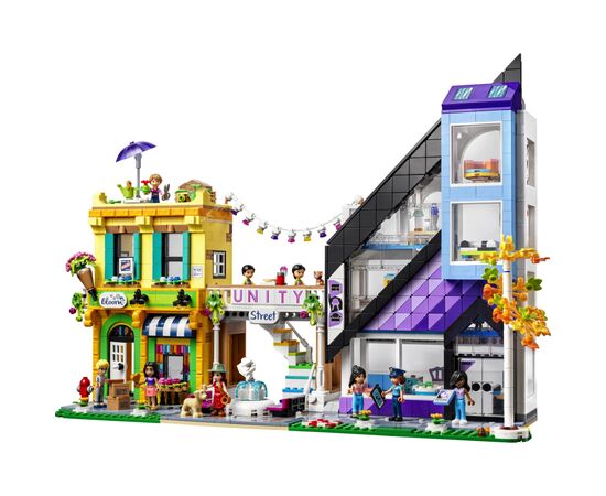 Конструктор LEGO Friends Цветочные и дизайнерские магазины в центре города 2010 деталей (41732), изображение 2 Конструктор LEGO Friends Цветочные и дизайнерские магазины в центре города 2010 деталей (41732), изображение 2