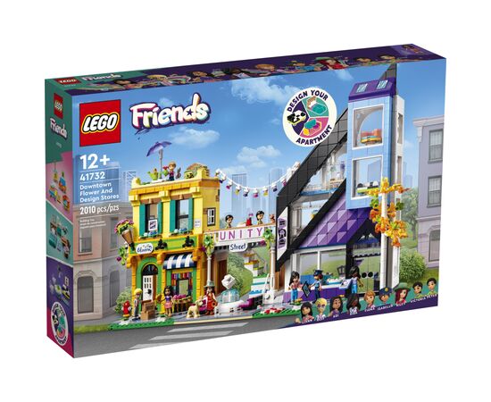 Конструктор LEGO Friends Цветочные и дизайнерские магазины в центре города 2010 деталей (41732)