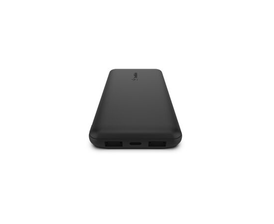 Батарея универсальная Belkin 10000mAh, USB-C, 2*USB-A, 3A max, 6" USB-A to USB-C cable, Black (BPB011btBK), изображение 3 Батарея универсальная Belkin 10000mAh, USB-C, 2*USB-A, 3A max, 6" USB-A to USB-C cable, Black (BPB011btBK), изображение 3