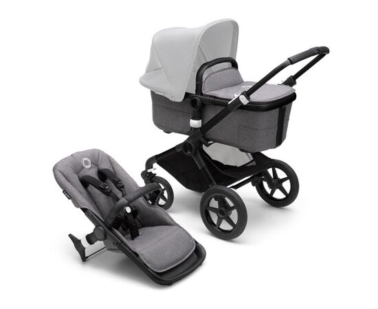 Коляска Bugaboo 2 в 1 Fox 3 без капюшона (Black/ Grey Melange) (2306010043)