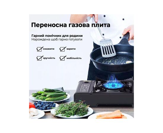 Портативная газовая плитка Happy Home BDZ-155-A Single, изображение 8 Портативная газовая плитка Happy Home BDZ-155-A Single, изображение 8