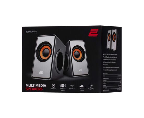Акустическая система 2E PCS204 USB Silver (2E-PCS204SV), изображение 2 Акустическая система 2E PCS204 USB Silver (2E-PCS204SV), изображение 2