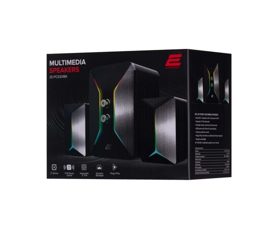 Акустическая система 2E PCS301 RGB USB Black (2E-PCS301BK), изображение 2 Акустическая система 2E PCS301 RGB USB Black (2E-PCS301BK), изображение 2