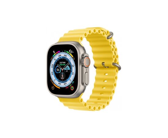 Смарт-годинник Apple Watch Ultra GPS + Cellular, 49mm Titanium Case with Yellow Ocean Band (MNHG3UL/A), зображення 2 Смарт-годинник Apple Watch Ultra GPS + Cellular, 49mm Titanium Case with Yellow Ocean Band (MNHG3UL/A), зображення 2