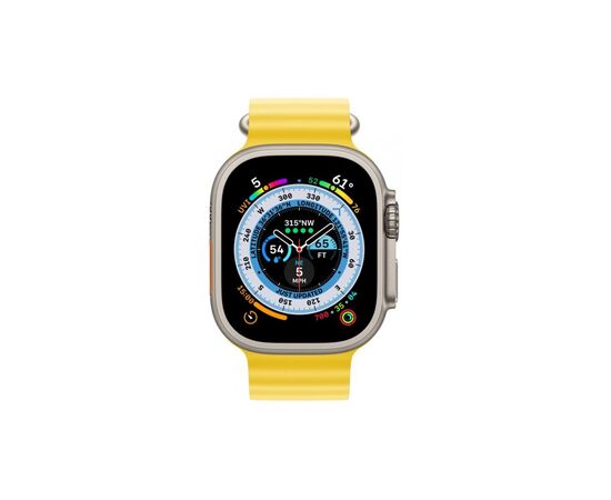 Смарт-годинник Apple Watch Ultra GPS + Cellular, 49mm Titanium Case with Yellow Ocean Band (MNHG3UL/A), зображення 4 Смарт-годинник Apple Watch Ultra GPS + Cellular, 49mm Titanium Case with Yellow Ocean Band (MNHG3UL/A), зображення 4