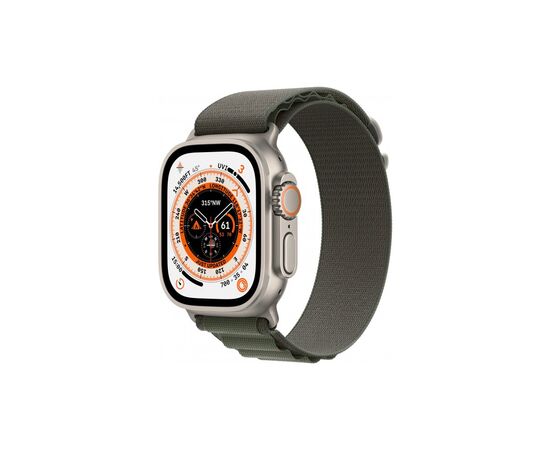 Смарт-часы Apple Watch Ultra GPS + Cellular, 49mm Titanium Case with Green Alpine Loop -Large (MQFP3UL/A)