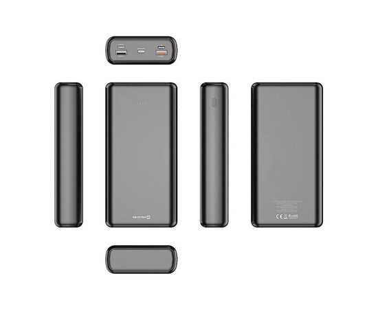 Батарея универсальная SWISSTEN 30000mAh PD/20W, QC/3.0, USB-C, Lightning, Micro-USB, 2*USB-A, +cable USB-C 3A, black (8595217479838), изображение 4 Батарея универсальная SWISSTEN 30000mAh PD/20W, QC/3.0, USB-C, Lightning, Micro-USB, 2*USB-A, +cable USB-C 3A, black (8595217479838), изображение 4