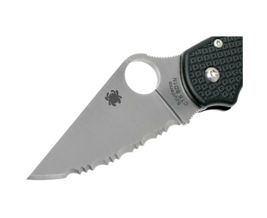 Нож Spyderco Para 3 FRN Black серрейтор (C223SBK), изображение 3