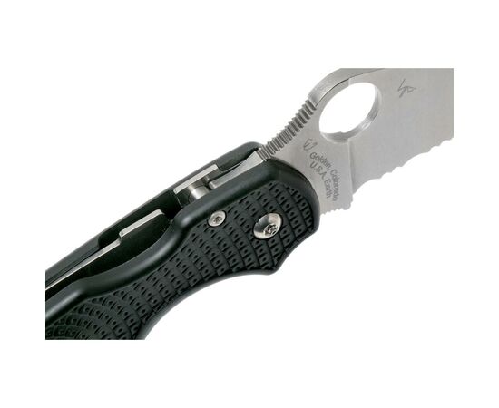 Нож Spyderco Para 3 FRN Black серрейтор (C223SBK), изображение 5
