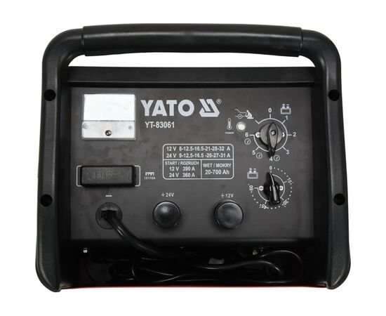 Зарядное устройство для автомобильного аккумулятора Yato YT-83061, изображение 2 Зарядное устройство для автомобильного аккумулятора Yato YT-83061, изображение 2