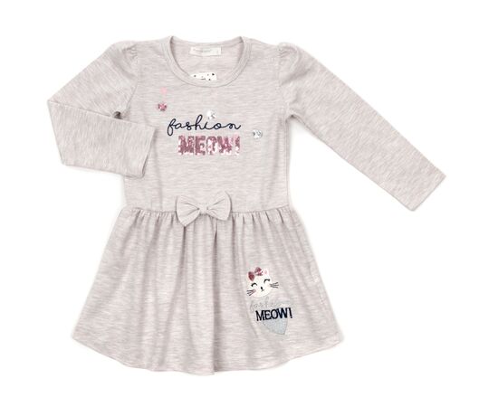 Платье POP FASHION с котиком (6726-122G-beige)