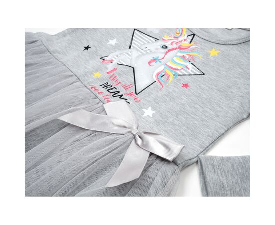Платье POP FASHION с единорогом (6738-116G-gray), изображение 4 Платье POP FASHION с единорогом (6738-116G-gray), изображение 4