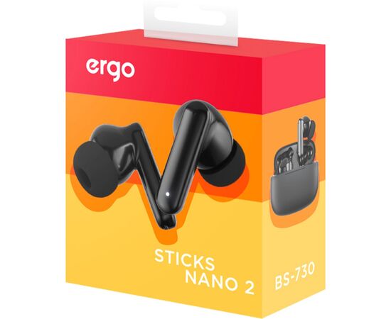 Наушники Ergo BS-730 Sticks Nano 2 Black (BS-730K), изображение 9 Наушники Ergo BS-730 Sticks Nano 2 Black (BS-730K), изображение 9