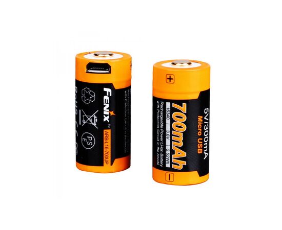 Аккумулятор Fenix 16340  700 UP mAh Li-ion micro usb (ARB-L16-700UP)