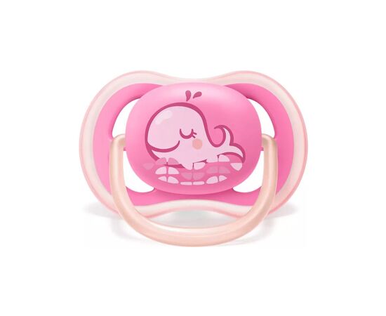 Пустышка Philips AVENT Ultra Air с декором для девочек 6-18 мес. 2 шт. (SCF085/04), изображение 2 Пустышка Philips AVENT Ultra Air с декором для девочек 6-18 мес. 2 шт. (SCF085/04), изображение 2