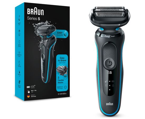 Электробритва Braun Series 5 51-M1000s BLACK / MINT, изображение 2 Электробритва Braun Series 5 51-M1000s BLACK / MINT, изображение 2