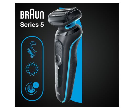 Электробритва Braun Series 5 51-M1000s BLACK / MINT, изображение 4 Электробритва Braun Series 5 51-M1000s BLACK / MINT, изображение 4
