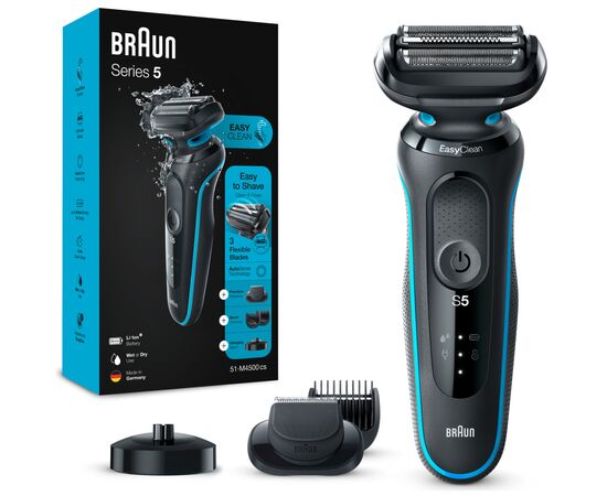 Электробритва Braun Series 5 51-M4500cs BLACK / MINT, изображение 2 Электробритва Braun Series 5 51-M4500cs BLACK / MINT, изображение 2