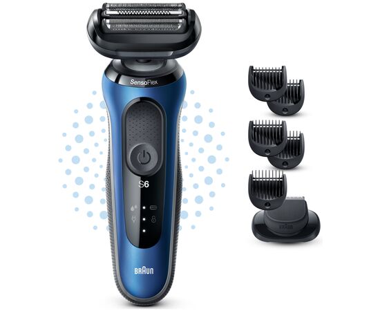 Электробритва Braun Series 6 61-B1500s BLUE / BLACK, изображение 6 Электробритва Braun Series 6 61-B1500s BLUE / BLACK, изображение 6