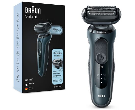 Электробритва Braun Series 6 61-N1000s BLACK / BLACK, изображение 3 Электробритва Braun Series 6 61-N1000s BLACK / BLACK, изображение 3