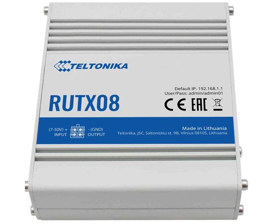Маршрутизатор Teltonika NET ROUTER 1000M 4PORT/RUTX08 TELTONIKA (RUTX08000000), изображение 3 Маршрутизатор Teltonika NET ROUTER 1000M 4PORT/RUTX08 TELTONIKA (RUTX08000000), изображение 3