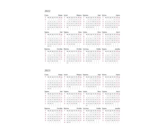 Еженедельник Buromax датированный 2023 UKRAINE, A5, светло синий (BM.2128-30), изображение 6