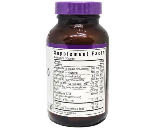Витамин Bluebonnet Nutrition В-Комплекс 100, 100 гелевых капсул (BLB-00418), изображение 2 Витамин Bluebonnet Nutrition В-Комплекс 100, 100 гелевых капсул (BLB-00418), изображение 2