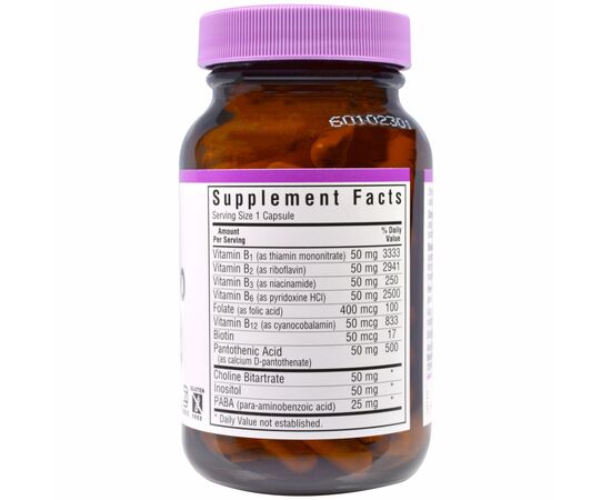 Витамин Bluebonnet Nutrition В-Комплекс 50, 50 гелевых капсул (BLB0410), изображение 2 Витамин Bluebonnet Nutrition В-Комплекс 50, 50 гелевых капсул (BLB0410), изображение 2