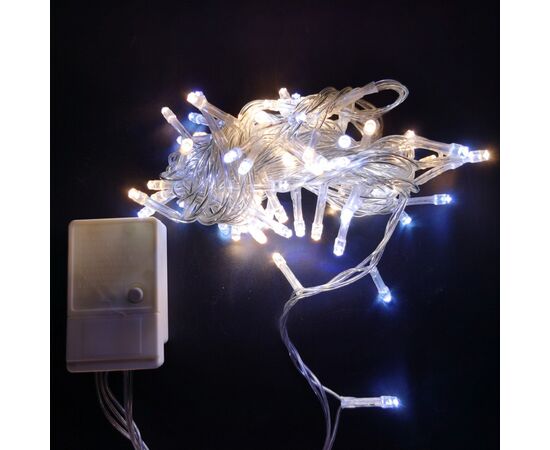 Гирлянда Novogod`ko нить, 100 LED, холодный белый+теплый белый, 5 м, 8 реж (973762)
