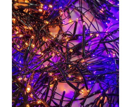 Гирлянда YES! Fun 100 LED, оранжевый+фиолет. 5м, 8 режимов (801178), изображение 3 Гирлянда YES! Fun 100 LED, оранжевый+фиолет. 5м, 8 режимов (801178), изображение 3