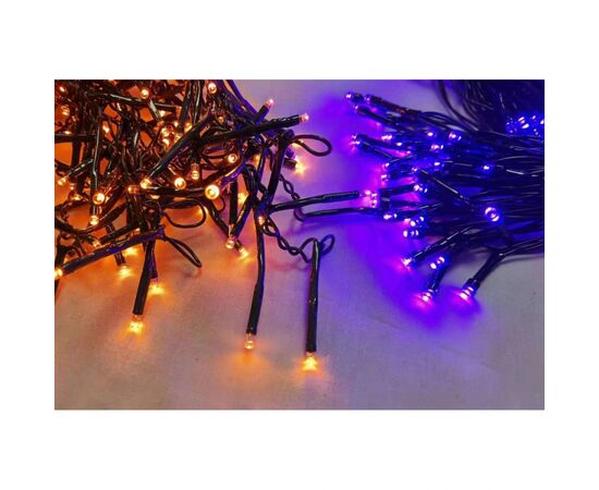 Гирлянда YES! Fun 100 LED, оранжевый+фиолет. 5м, 8 режимов (801178)