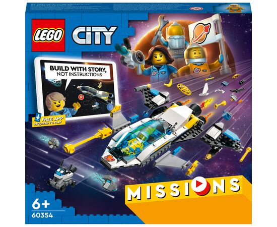 Конструктор LEGO City Missions Миссии исследования Марса на космическом корабле 298 деталей (60354)