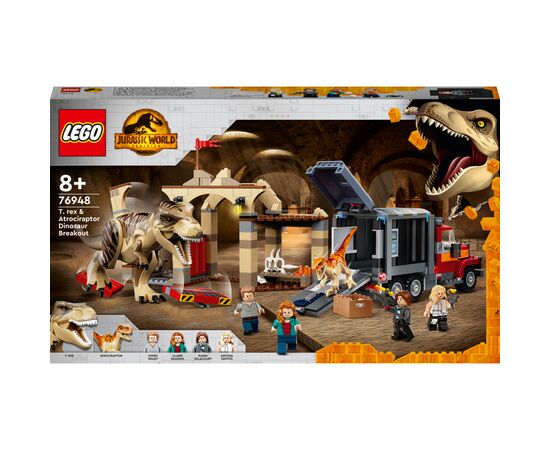 Конструктор LEGO Jurassic World Побег тиранозавра и атроцираптора 466 деталей (76948)
