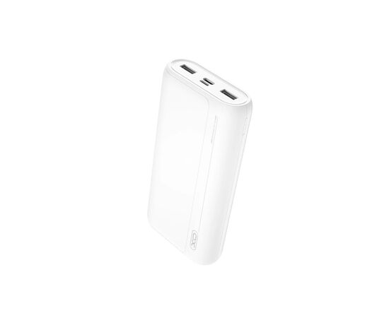 Батарея універсальна XO 20000mAh, Input:Micro-USB/Type-C(5V/2A), Output 2*USB-A(5V/2A), white (PR122_white)
