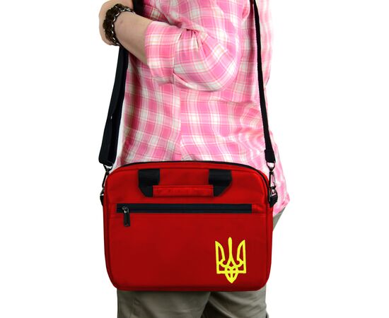 Сумка для ноутбука Porto 12'' PN12 TRIZUB Red (PN12RD_TRIZ), зображення 6 Сумка для ноутбука Porto 12'' PN12 TRIZUB Red (PN12RD_TRIZ), зображення 6