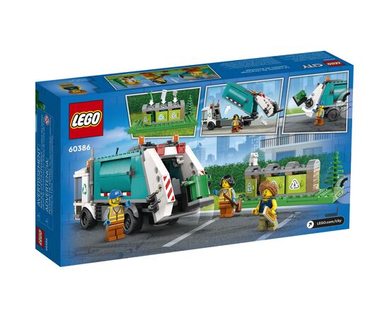 Конструктор LEGO City Мусороперерабатывающий грузовик 261 деталь (60386), изображение 8 Конструктор LEGO City Мусороперерабатывающий грузовик 261 деталь (60386), изображение 8