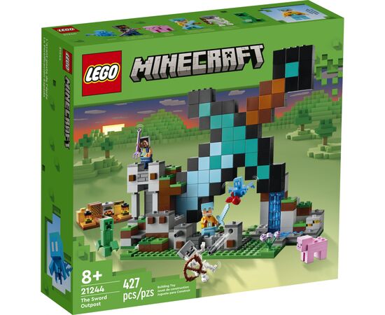 Конструктор LEGO Minecraft Форпост с мечом 427 деталей (21244)