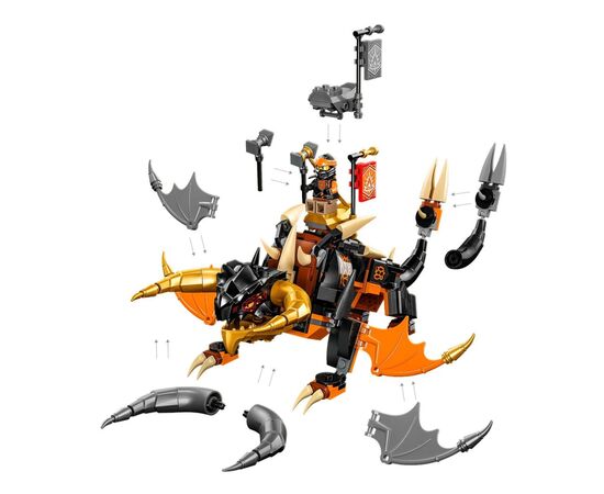 Конструктор LEGO Ninjago Земляной дракон Коула EVO 285 деталей (71782), изображение 4 Конструктор LEGO Ninjago Земляной дракон Коула EVO 285 деталей (71782), изображение 4